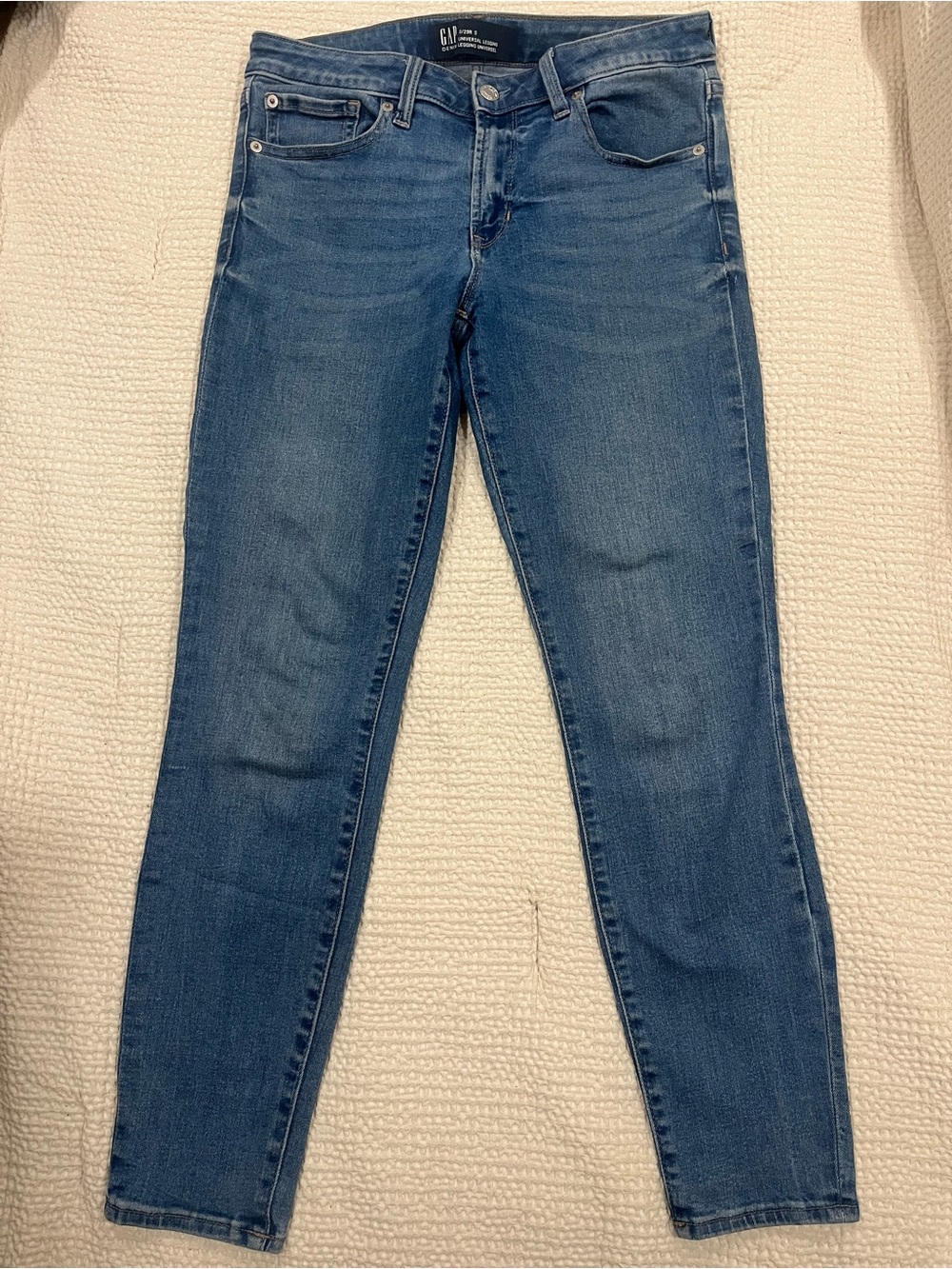 Gap Universal Legging Jeans Mid Rise Stretch Light Wash Size 8 / 29 Regular